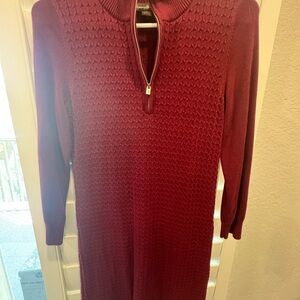 Tommy Bahama Deep Red Long Sleeve Dress